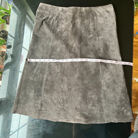 New Frontier Chocolate Brown Leather A-Line Skirt Size 8 NWT - Picture 7 of 11